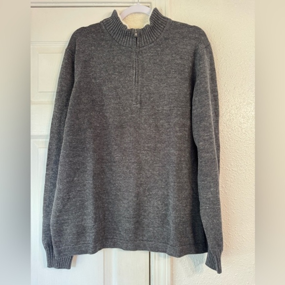 Joseph Abboud Grey quarter Zip-Up Sweater size XL